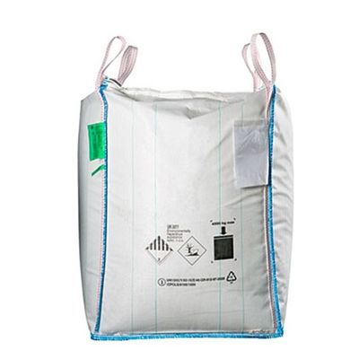 UN Big Bag with 1000kg Load Capacity, Double Chain Stitching, and Blue Loop Color for Secure Material Handling