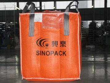 Orange 500kg Big Bag FIBC With Filler Cords , Large FIBC Jumbo Bag